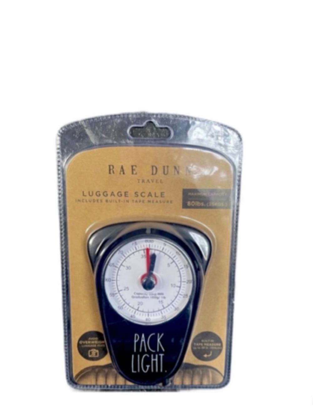 NEW Rae Dunn Luggage Scale Travel With Built In Tape Measure